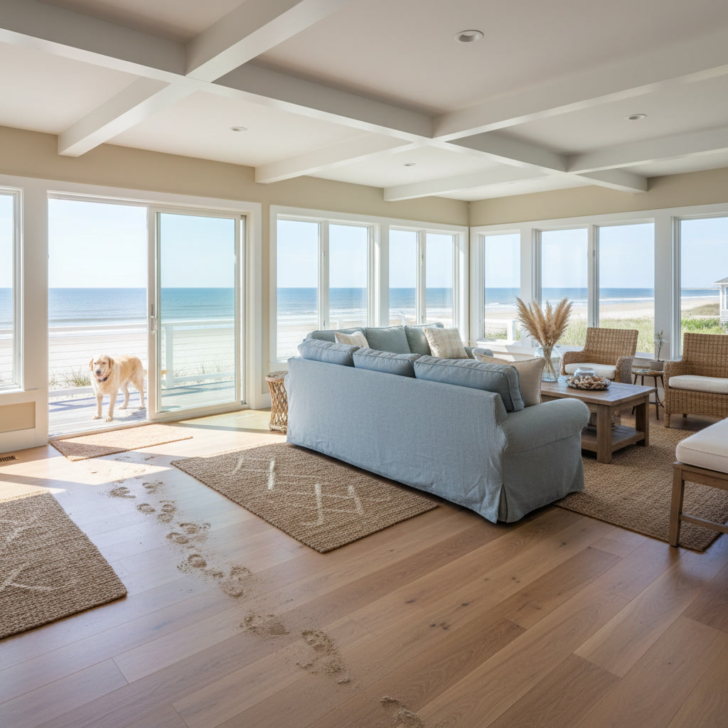 waterproof flooring installation in coastal New Jersey home